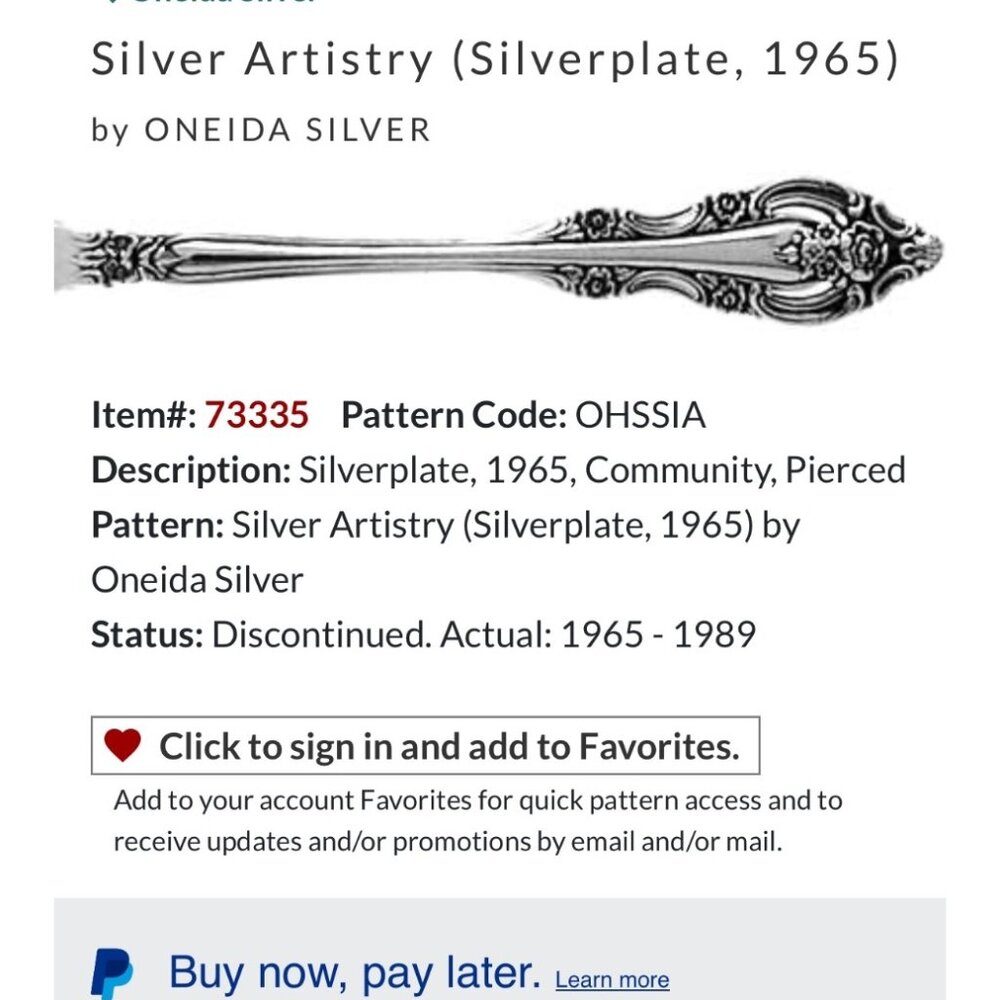 Oneida Silver Artistry Silverplate 1965 Floral Teaspoons Set Of 4 Discontinued V